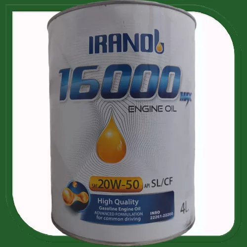 روغن موتور ایرانول 20w50 16000 چهار لیتری SL  روغن موتور ایرانول 20w50 16000 چهار لیتری SL