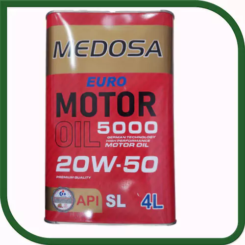 روغن موتور EURO 5000 20W50 SL مدوسا چهار لیتری