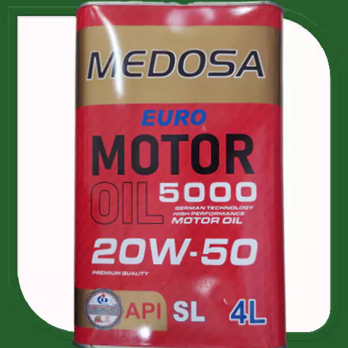 روغن موتور EURO 5000 20W50 SL مدوسا چهار لیتری