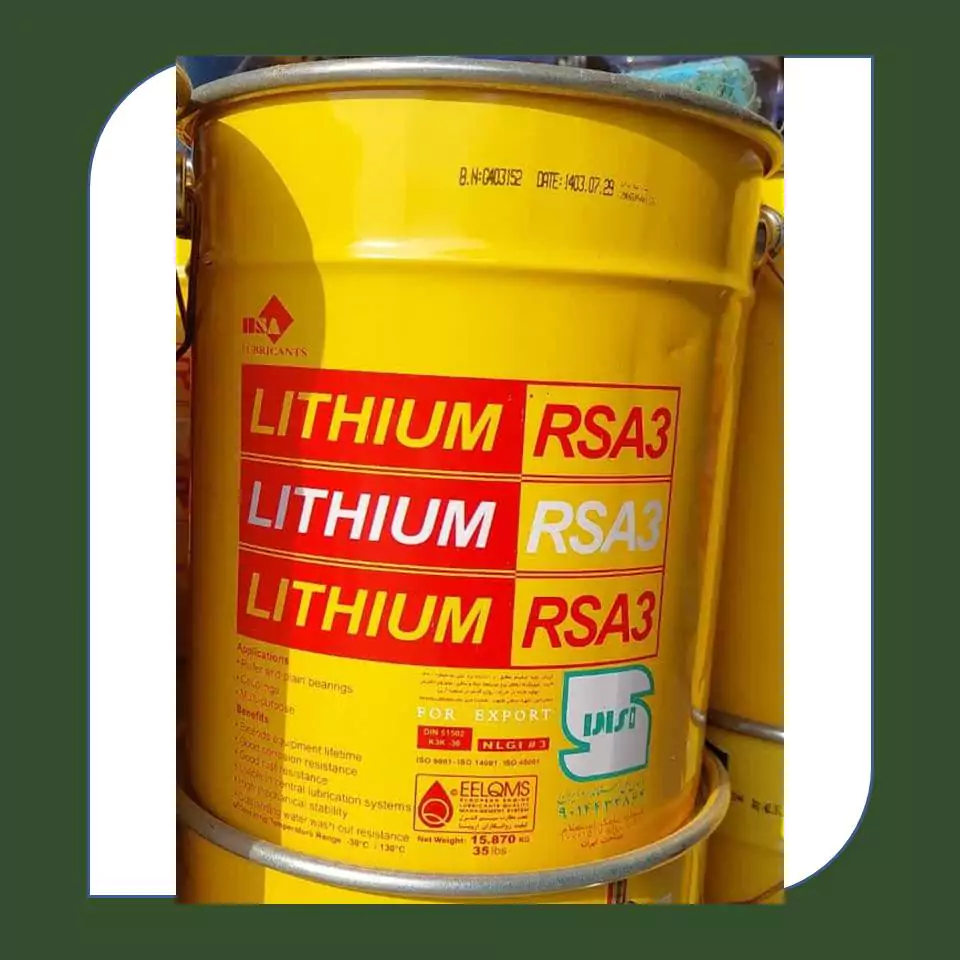 گریس لیتیم 3 زرد ترن 35 پوندی سطل فلزی