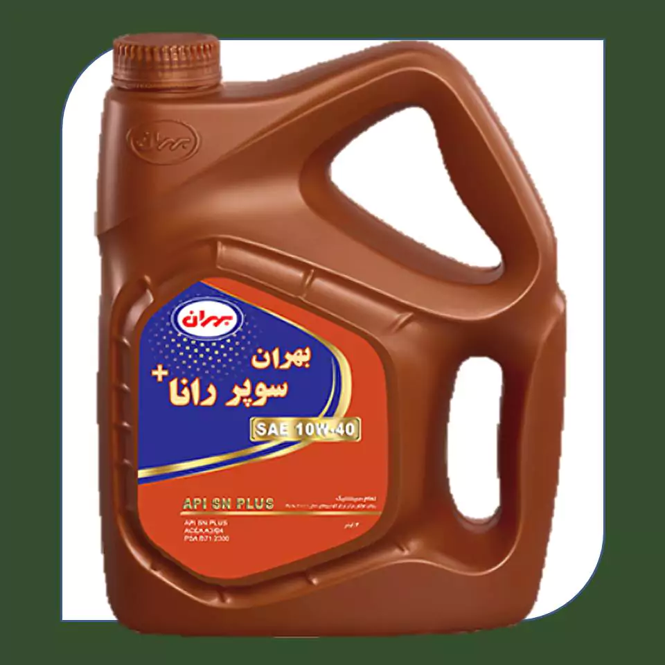 روغن موتور بهران سوپر رانا پلاس 10W40 SN چهار لیتری پلاستیکی