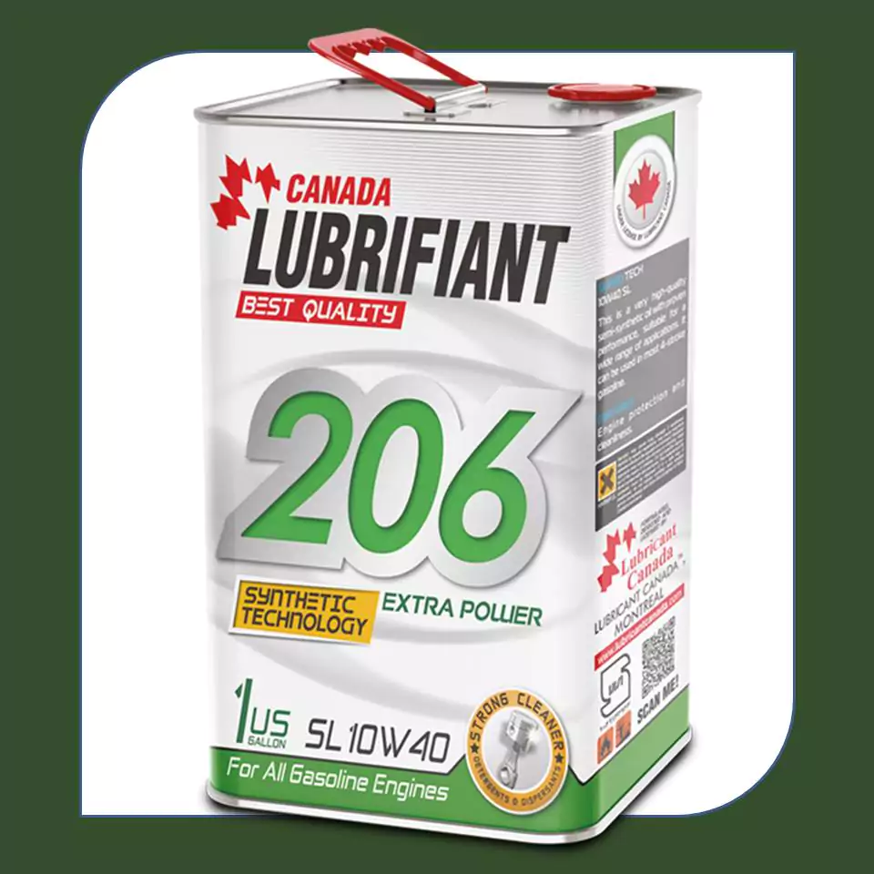 روغن موتور لوبریفینت کاناداSL 10W40 سینتتیک 206 حجم 4 لیتری فلزی