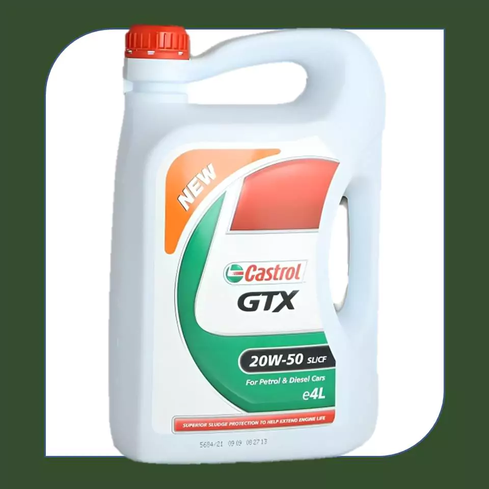 روغن موتور خودرو کاسترول 20W50 SL GTX چهارلیتری 